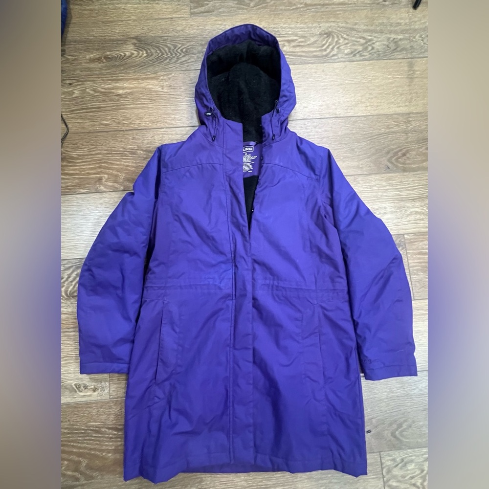 L. L. Bean Women's Warmer Winter Jacket, Purple Size Medium